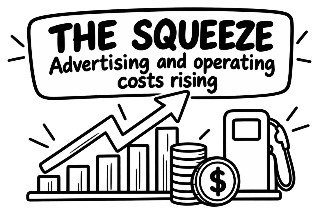 The squeeze: Advertising and operating costs keep rising.